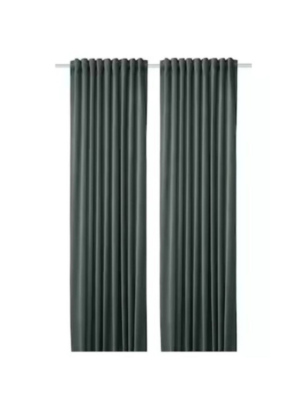 IKEA MERETE Khaki green curtains